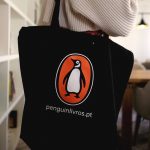 Saco de pano preto Penguin
